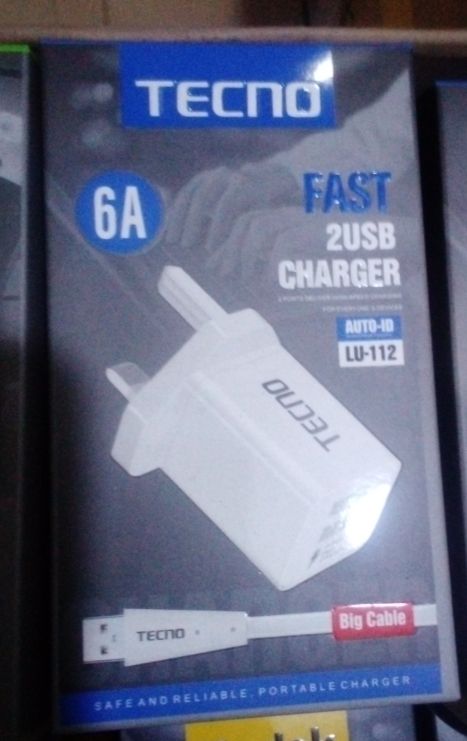 Tecno 2 USB 6A Super Fast Charger For All Android Phones