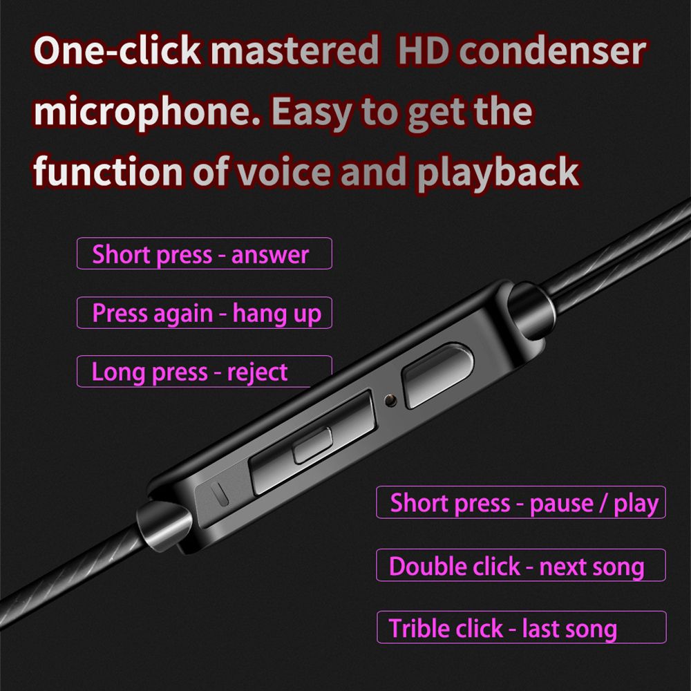 AK6 Universal 3.5mm HiFi Sport Headphones In Ear Earphone