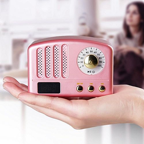 Portable Speakers Retro Bluetooth Speaker Color LED Light Wireless Portable Subwoofer And Microphone Frequency Modulation. HT-S