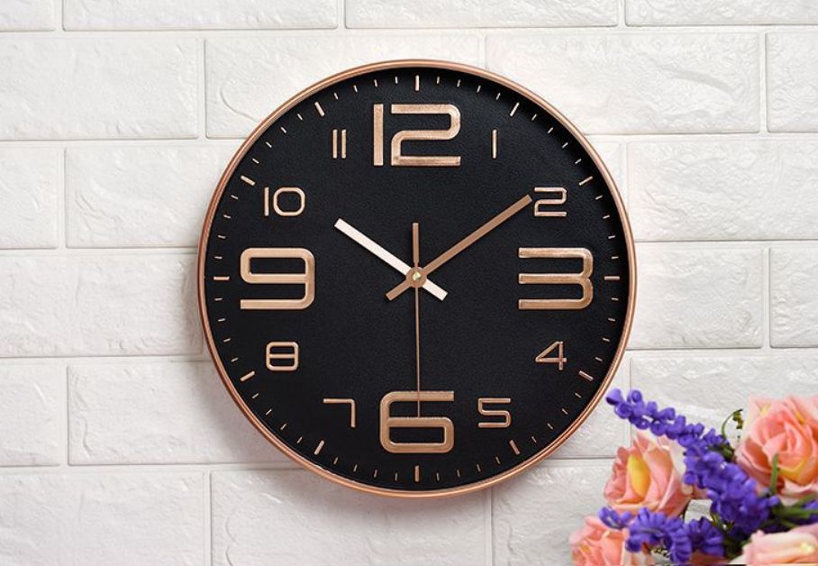 Charming 12 Inch(30cm) Rose Gold Wall Clock