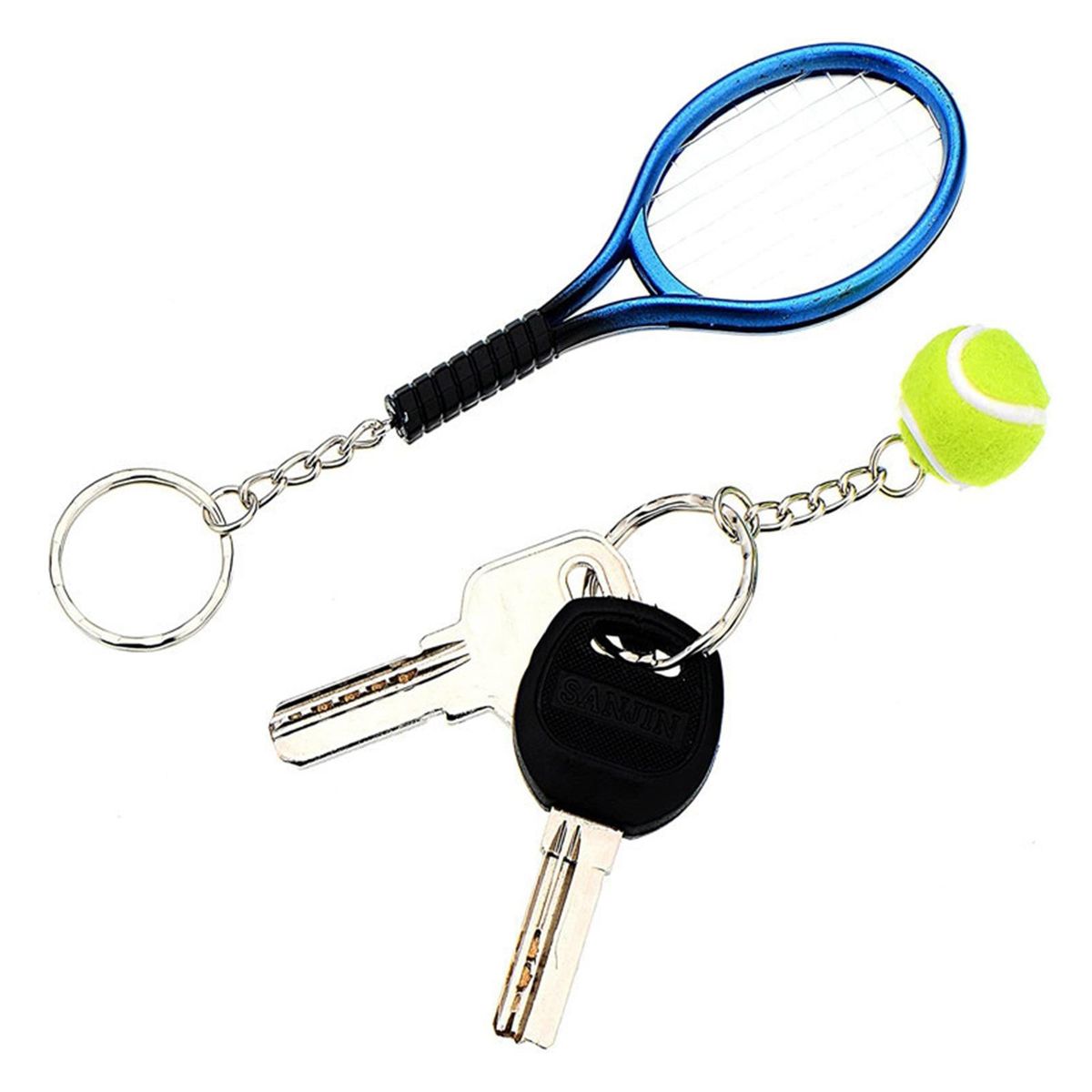 120 Sets Flat Keychain Rings Metal Key Holder Ring Keyring Blanks With