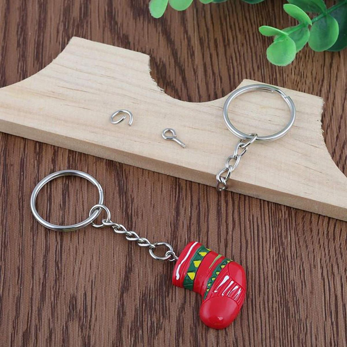 120 Sets Flat Keychain Rings Metal Key Holder Ring Keyring Blanks With