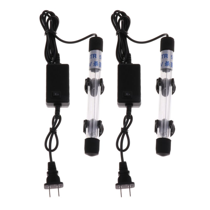 UV Sterilizer Light For Fish Tank Aquarium LED Light Water Cleaner 2x