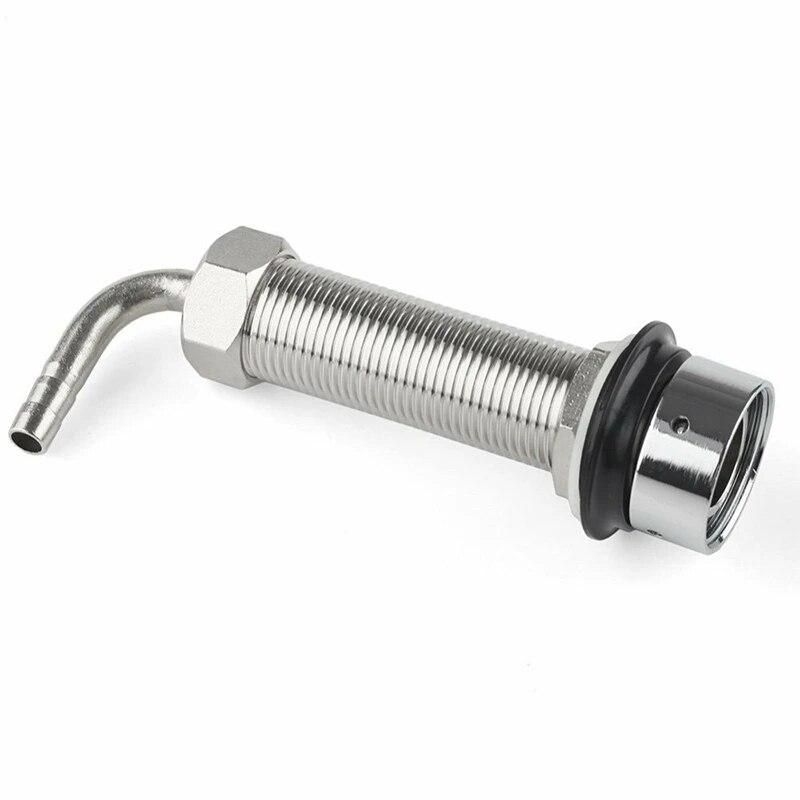 ELEG-92.5mm Stainless Steel Elbow Shank Beer Tap Draft Beer Faucet Accessories with Diameter 8mm for Beer Keg