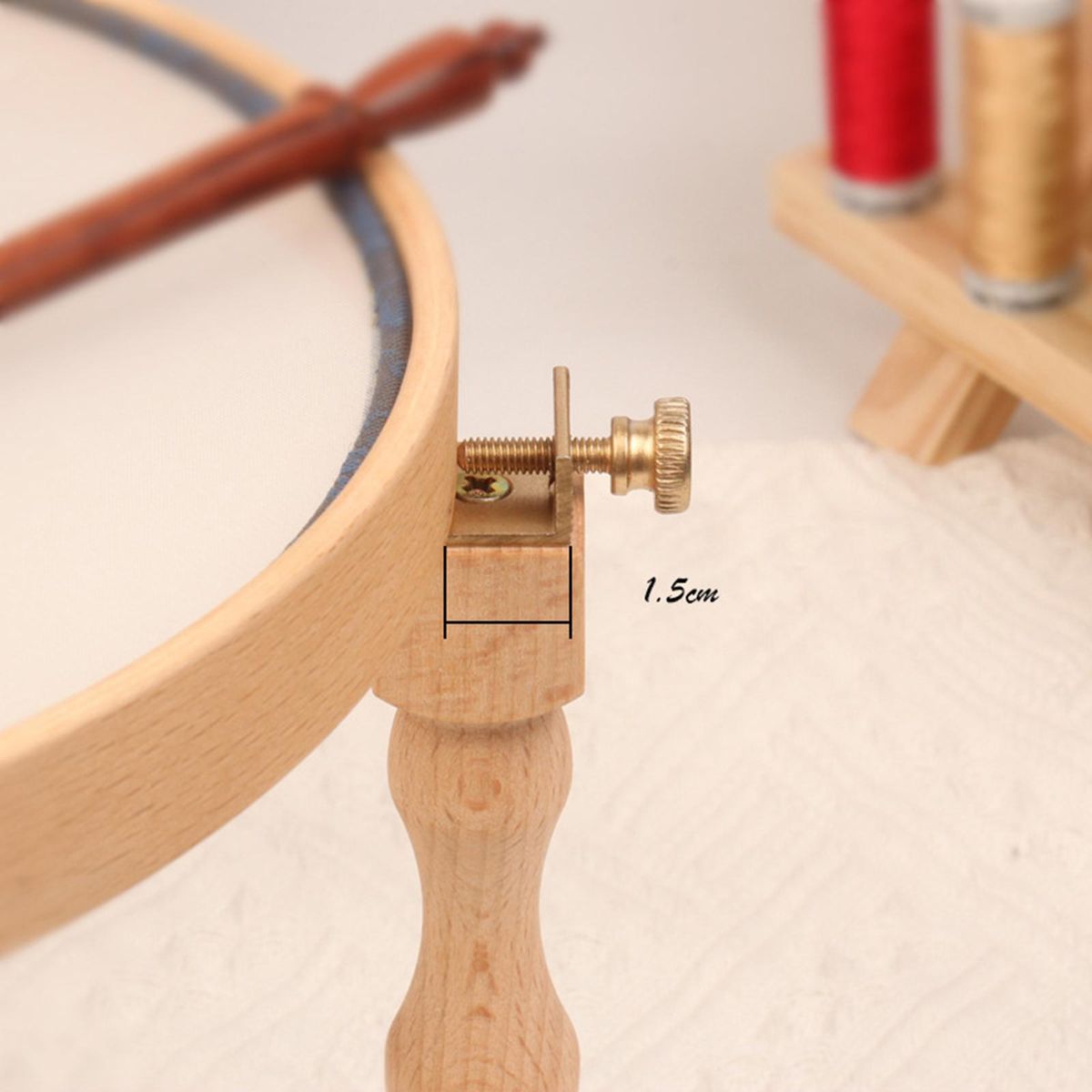 Portable Wood Embroidery Frame Hoop Stand Legs Crafts Needlework