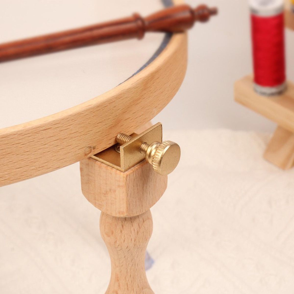 Portable Wood Embroidery Frame Hoop Stand Legs Crafts Needlework