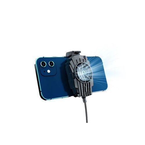 Mobile Phone Radiator Gaming Phone Cooler Portable Fan + 1 Pair Touch Screen Finger Sleeves Non-Scratch Nylon Fiber