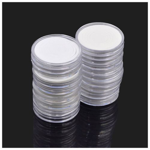 60 Pcs 46mm Coin Cases Capsules Holder Plastic Storage
