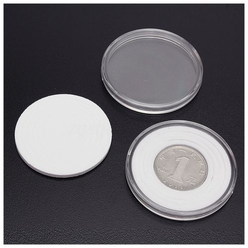 60 Pcs 46mm Coin Cases Capsules Holder Plastic Storage