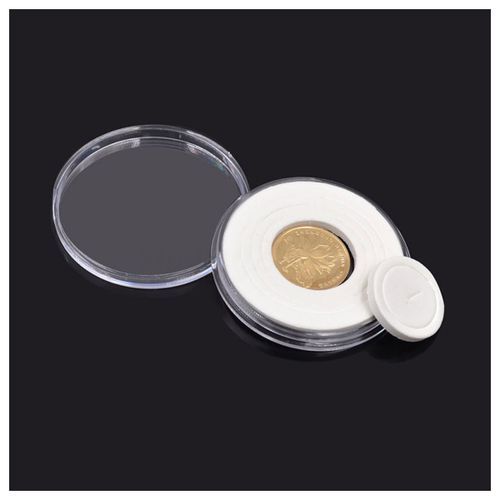 60 Pcs 46mm Coin Cases Capsules Holder Plastic Storage