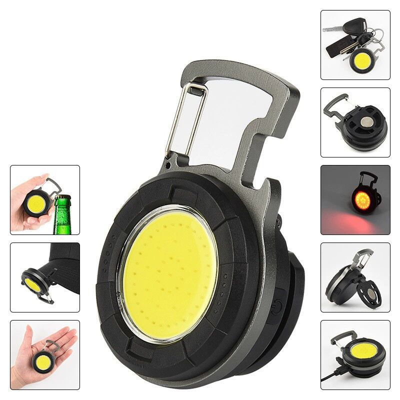 Cross-border Wholesale Multi-function Key Chain Flashlight