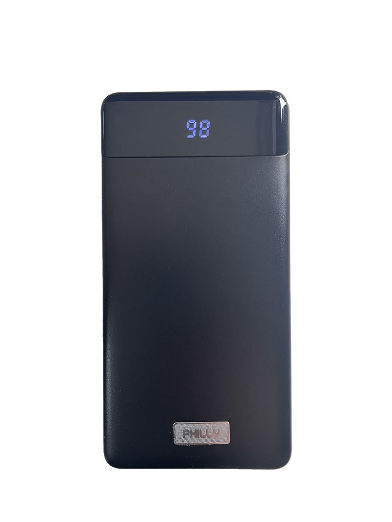 J84 Black 10000Mah Digital Dynamic Display Power-Bank Fast Charging