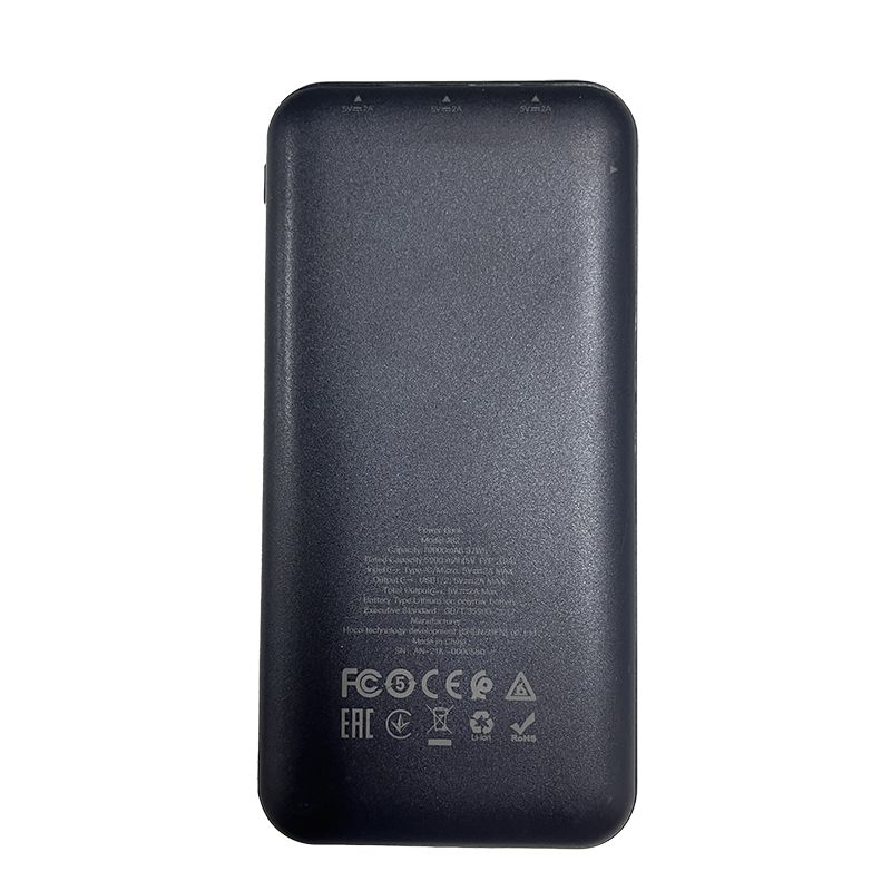 J82Black 10000Mah DualOutput Fast Charging Power-Bank