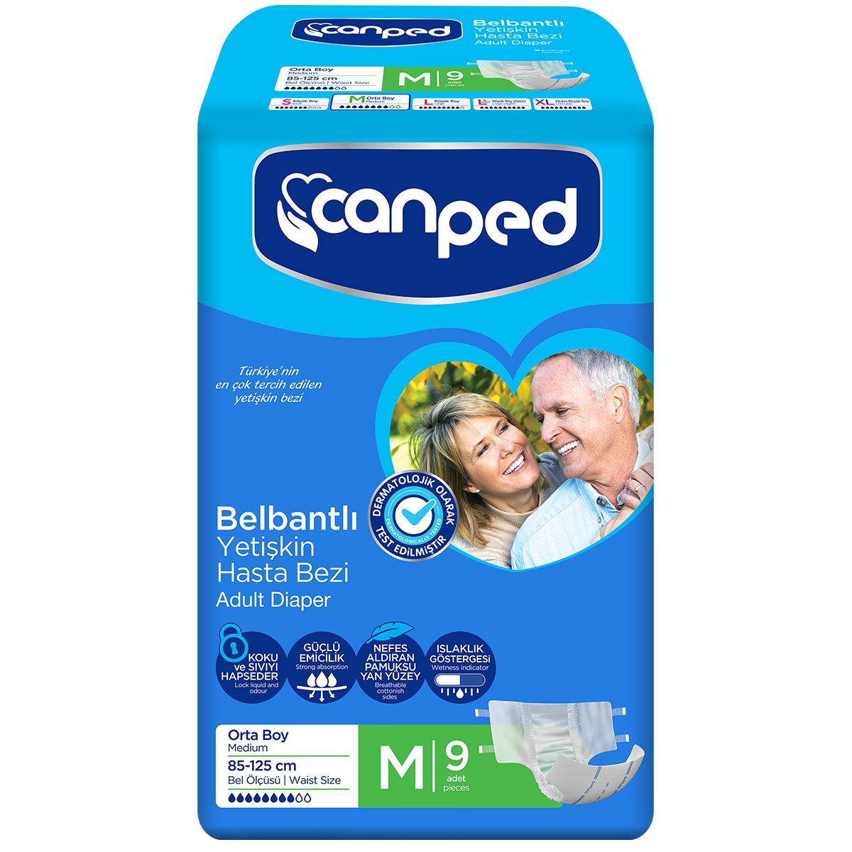 Adult Diaper - Beltbanded - Medium - 9Pcs