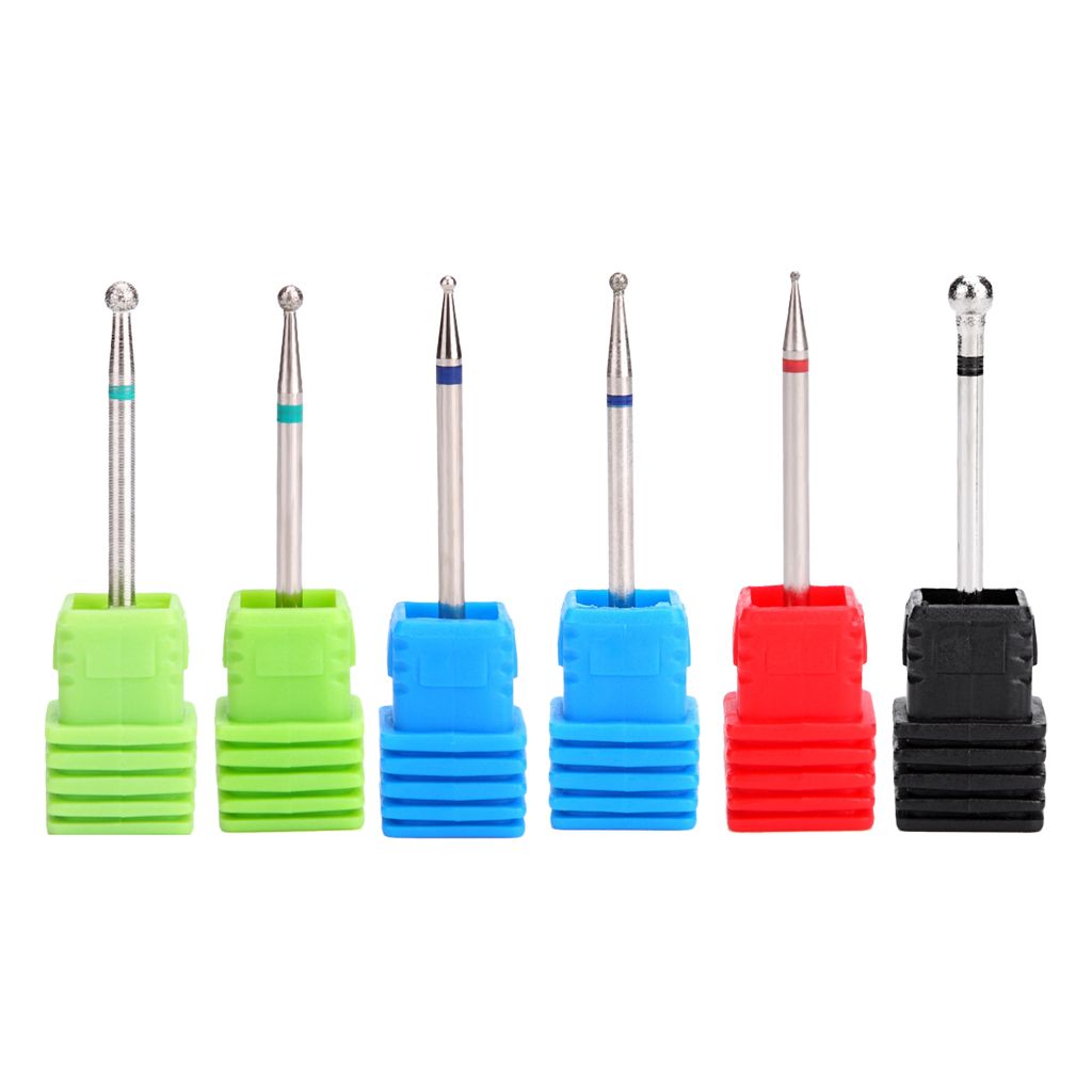 6Pcs Acrylic Gels Polishing Buffing Files Head Electric Nail   Set