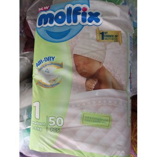 BABY DIAPERS FOR NEW BORN (SIZE 1)50 Pics