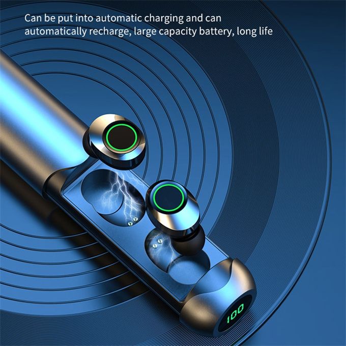 Tws Wireless Bluetooth Headset HD Call Noise Canceling Headphones Digital Display Headphones Large Capacity Charging Box