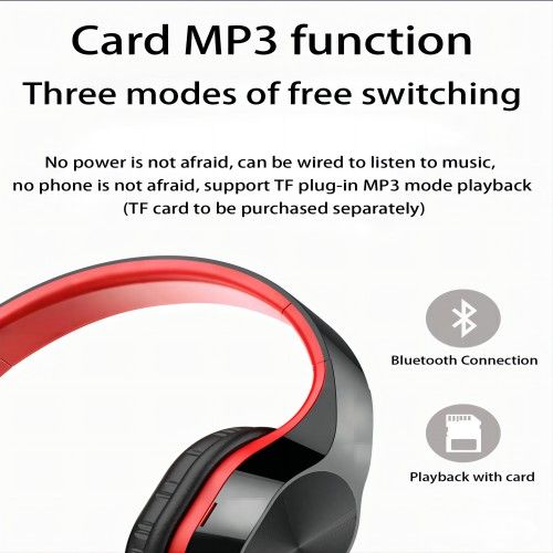 T5 Wireless Headphones Dual Mode Bluetooth 5.3 Earphone Head-Mounted HIFI Stereo Headset