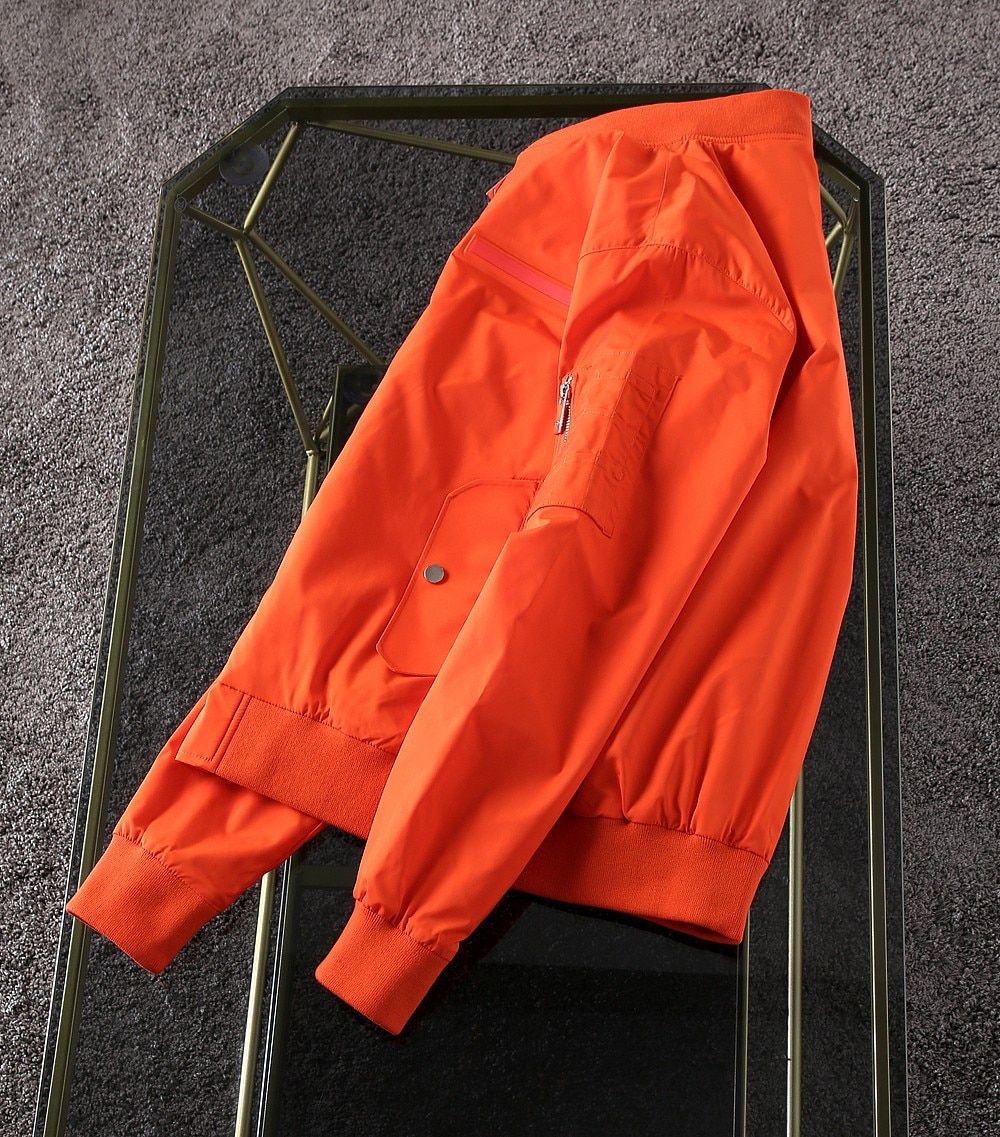 Spring And Autumn Men's Jacket Solid Color Casual Style Baseball Collar Zipper Cardigan High Quality Jacket