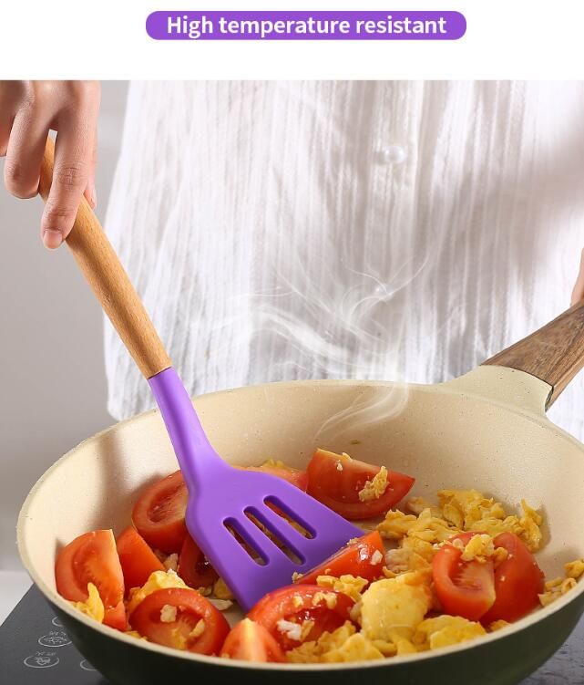 12Pcs/Set Silicone Cooking Utensils Spoons Non-stick