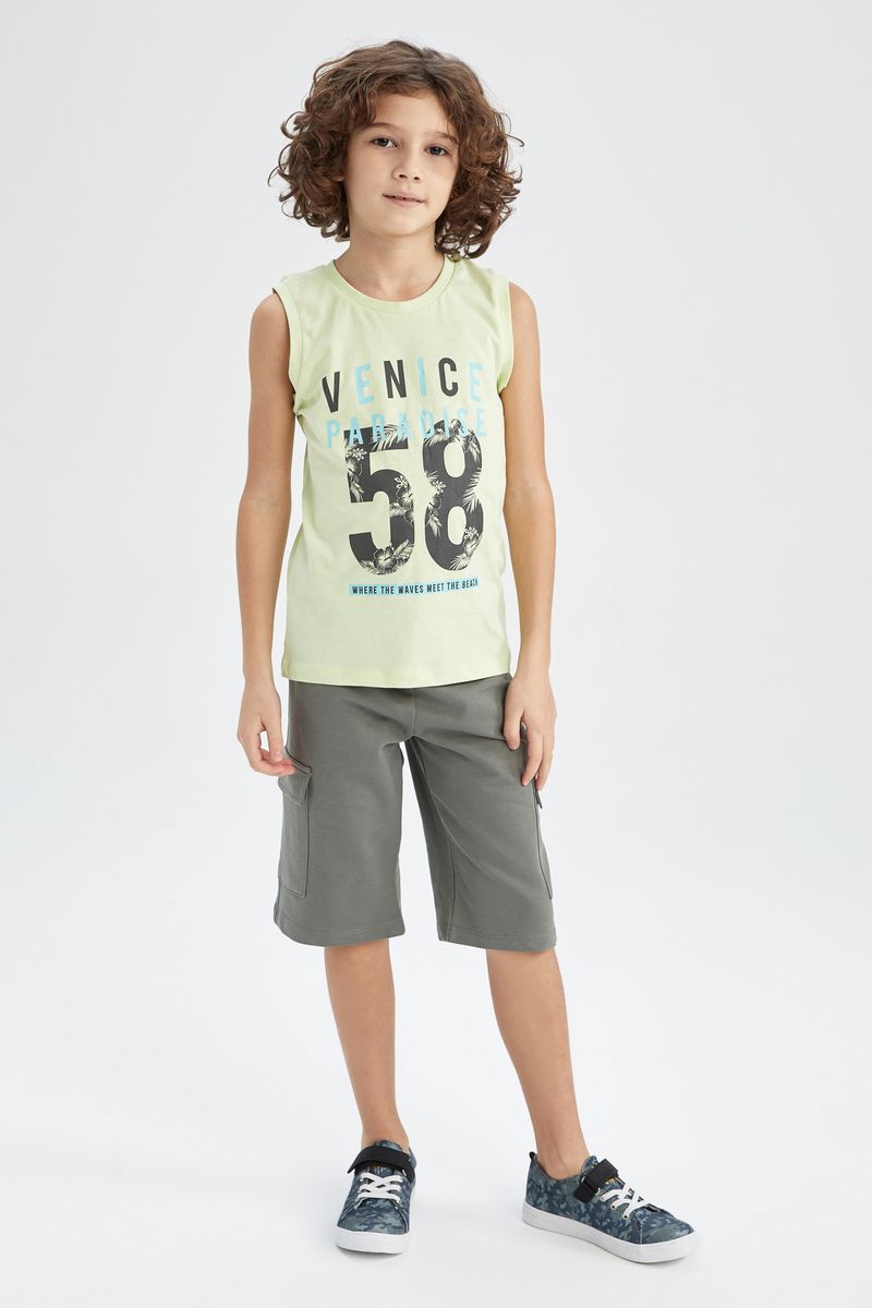 Boy - Regular Fit Knitted Bottom Short - Anthracite