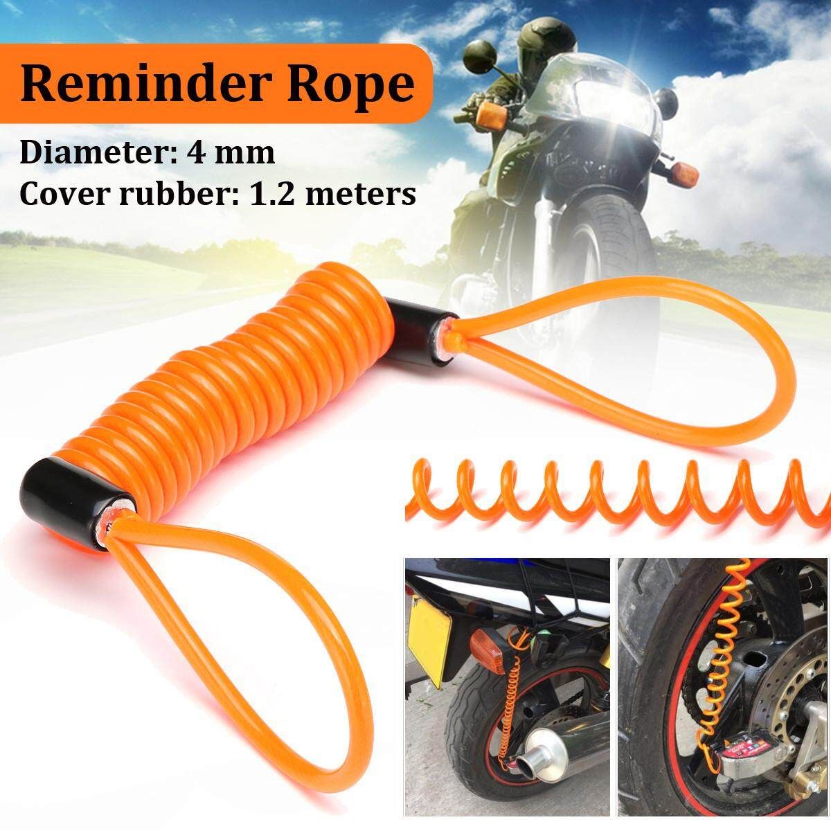 Flexible Security Cable Lock Extender Motorbike Steel Wire Rope Loop 1.2M X 4MM