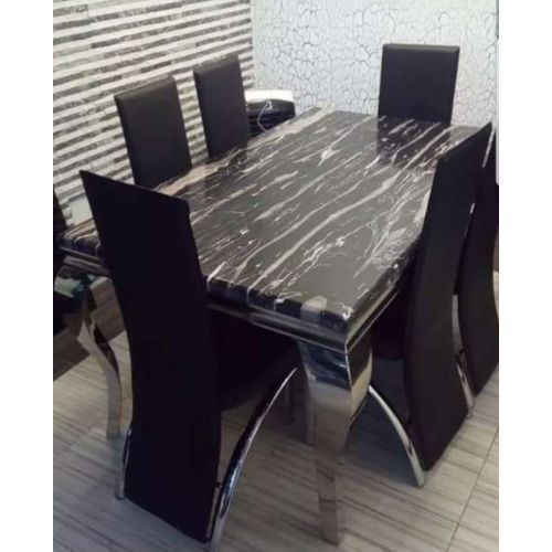 Marble Dining Table With Chairs (Lagos Delivery Only)