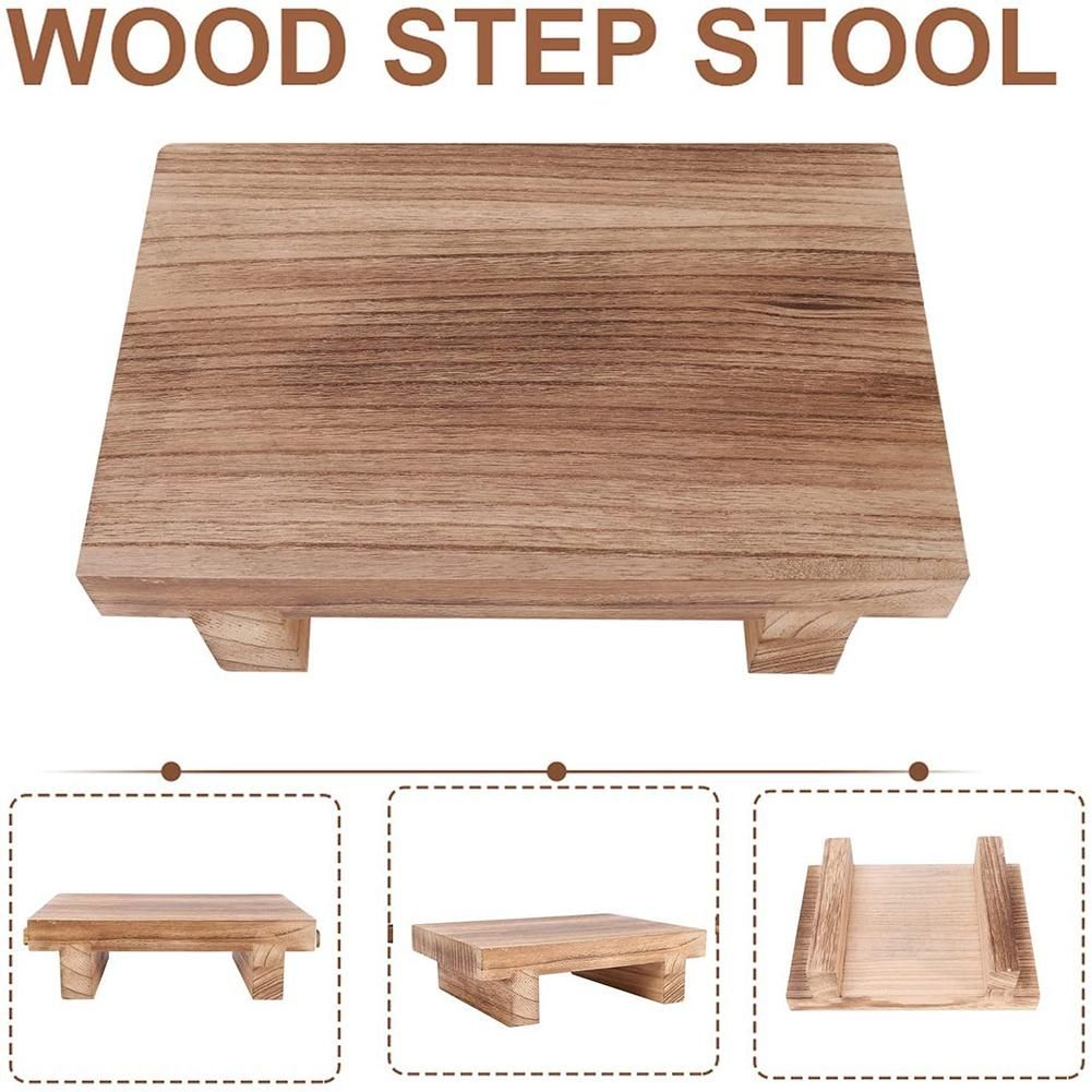 Wooden Step Stool for Adults, Bed Stool for High Beds, Kitchen