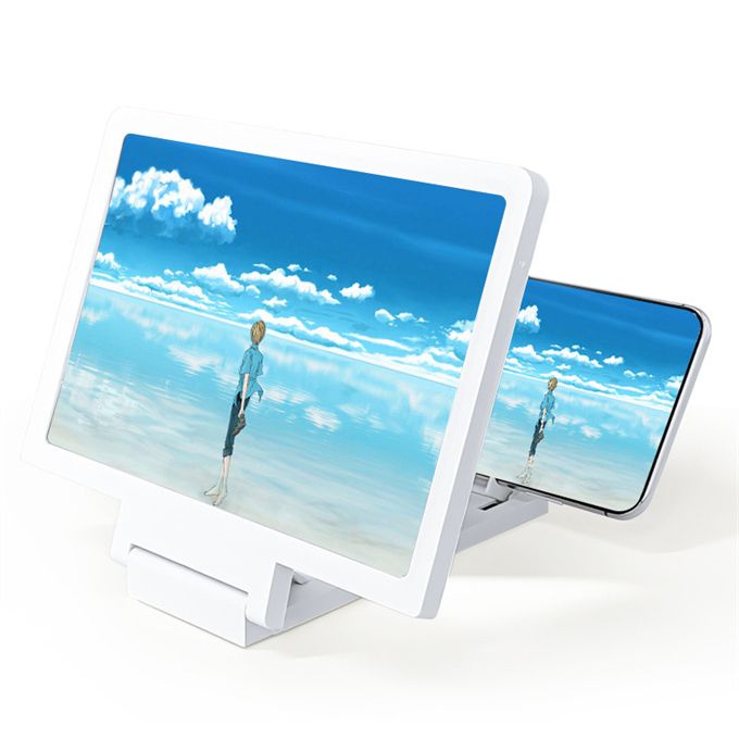 Magnifying 3D Enlarged Screen Mobile Phone-White