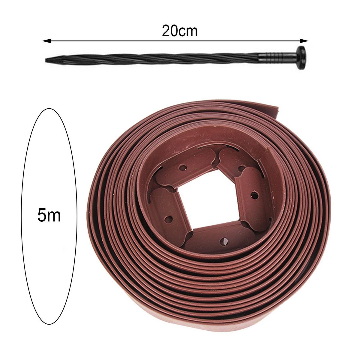 1 Set Landscape Edging Grass Stone Barrier Landscape Edging Lawn Border Brown