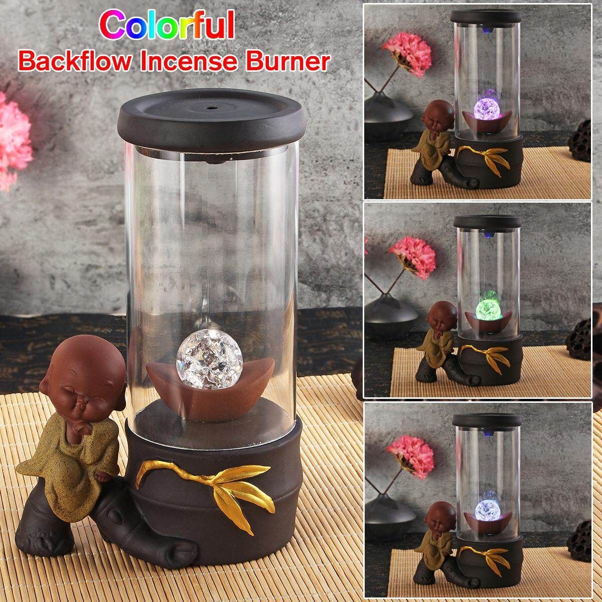 LED Ceramic Changing Banckflow Home Holder Crystal Ball