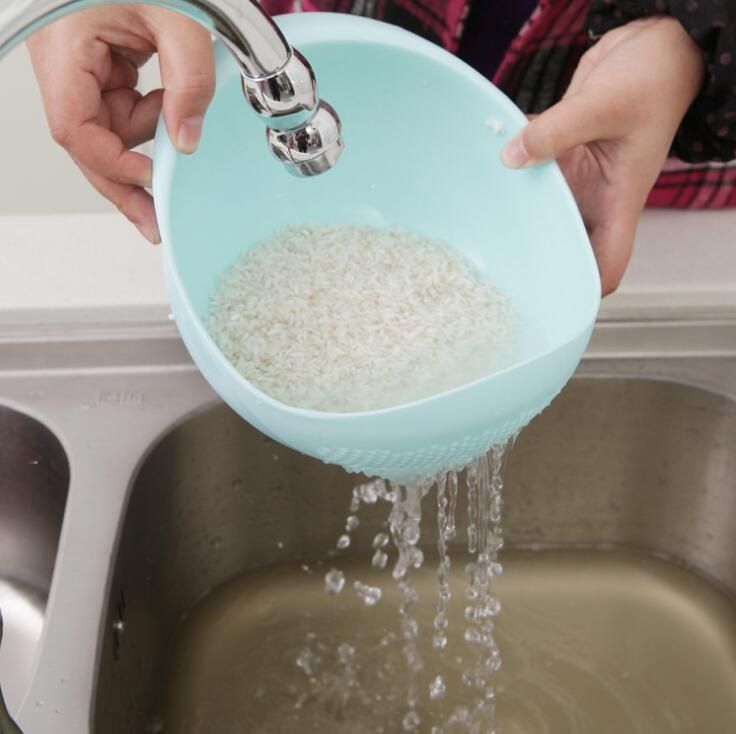 Rice Plastic Draining Sieve Washer Strainer Basket