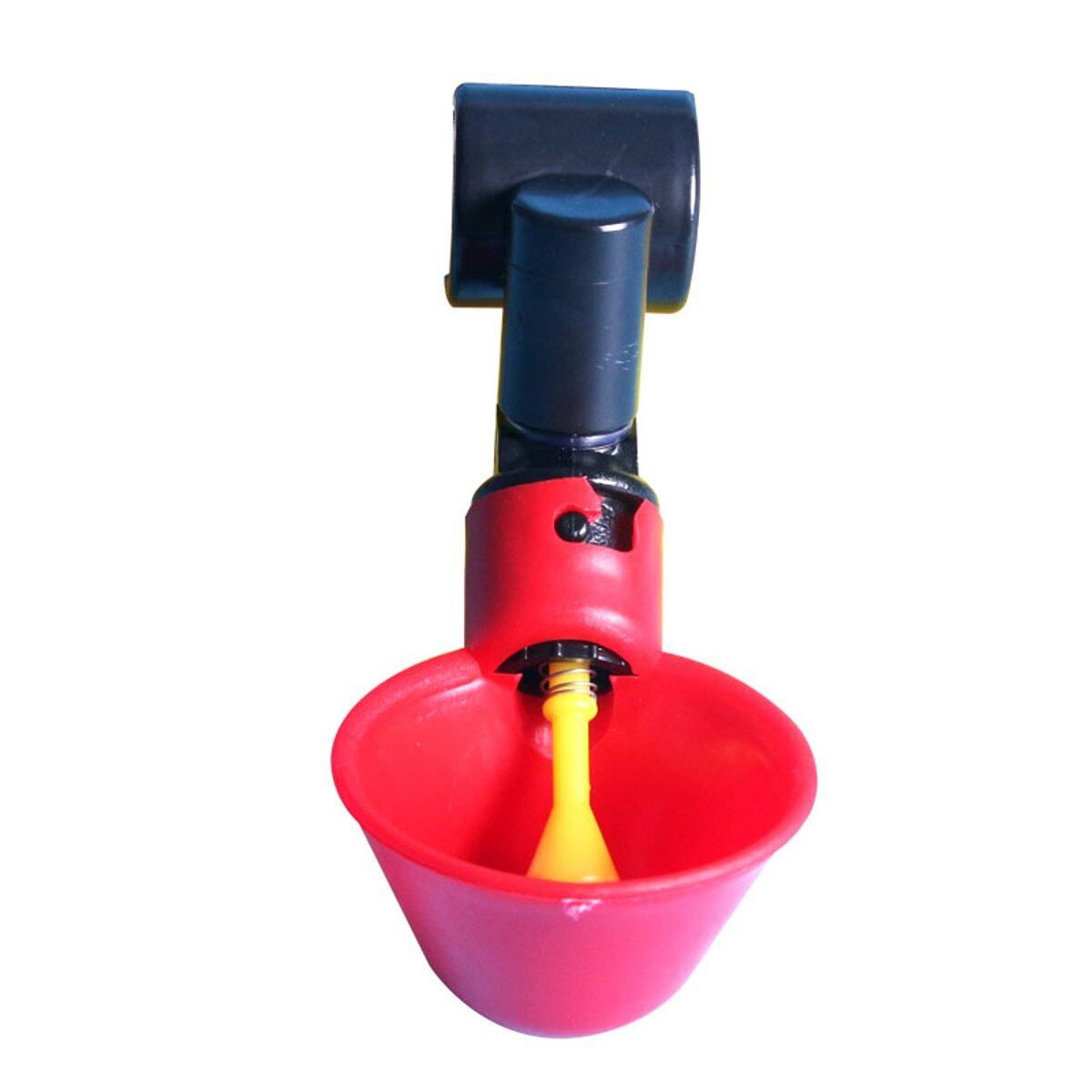 5pcs/Lot Plastic Automatic Chicken Quail Drinker Waterer Bowl With Yellow Farm Poultry Drinking Water System Feeder 4 Buckle
