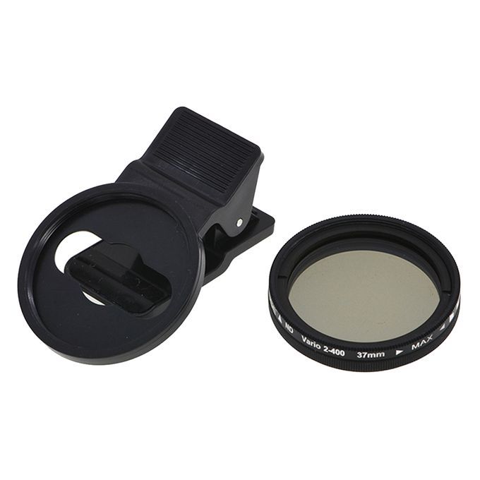 2in1 37mm Clip-on ND 2-400 Phone Camera Lens Filter + Clip Kit