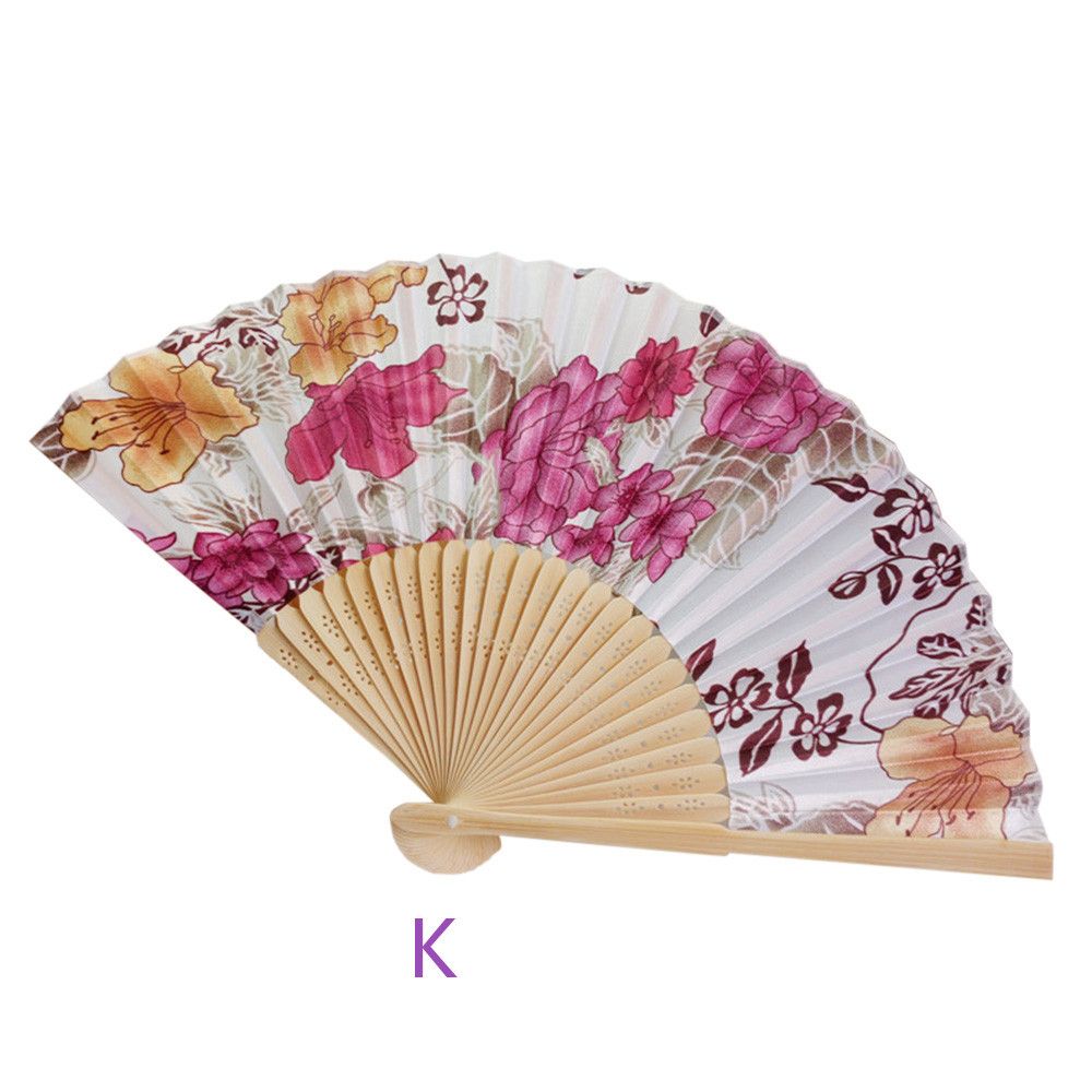 Bamboo Summer Chinese For Dance Wedding Hand Beautiful Pocket Colorful Held Fan Party Flower Folding Party Vintage Wedding Gifts