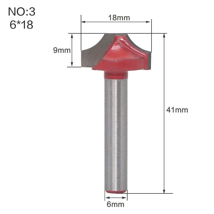 1pc 6mm Shank Classical Open End Carving Wood Router Bit Tungsten Cobalt Alloy 2 Flute Wood Milling Cutters Woodworking Tools