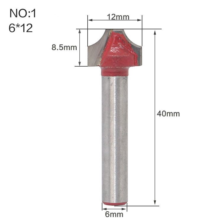 1pc 6mm Shank Classical Open End Carving Wood Router Bit Tungsten Cobalt Alloy 2 Flute Wood Milling Cutters Woodworking Tools