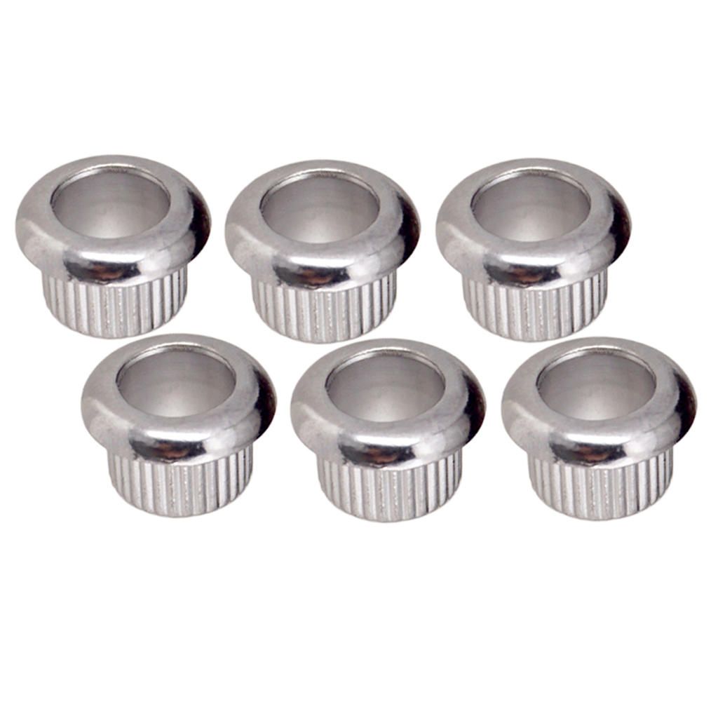 6 Pcs Silver Guitar Tuner Tuning Peg Machine Head Bushings For Silver