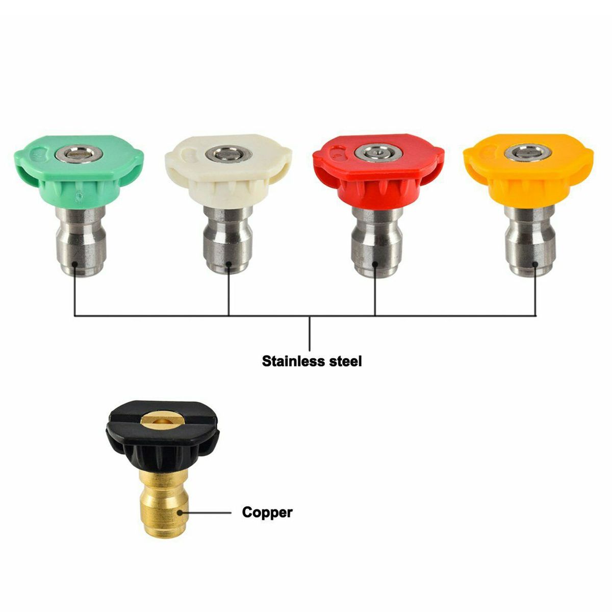 5Pcs Nozzle Tips 1/4'' Quick Connect High Pressure Power