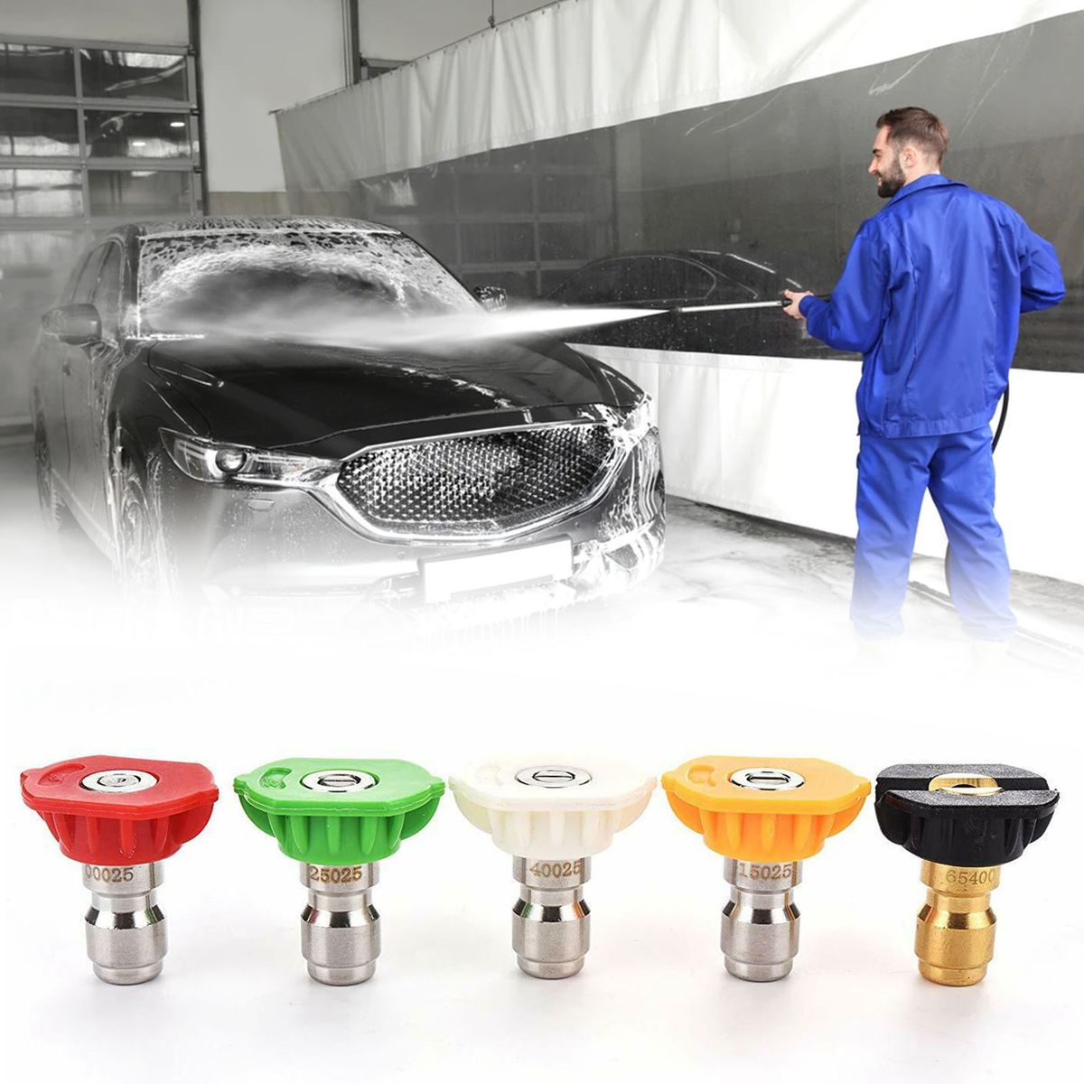 5Pcs Nozzle Tips 1/4'' Quick Connect High Pressure Power