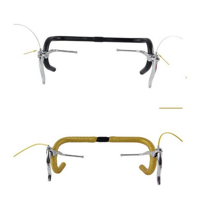 Aluminium Alloy Bicycle Safety Dual Drop Bars Brake Levers Road Bike