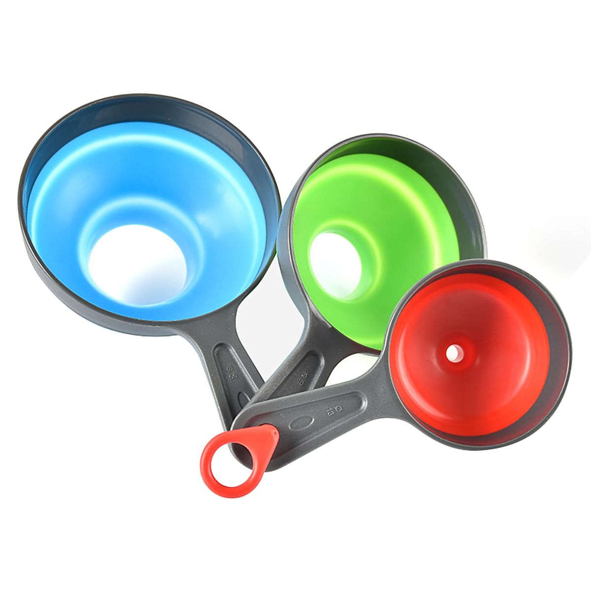Canning Funnel Silicone Collapsible Funnels Set 3pcs Kitchen Funnel for Wide Mouth Liquid