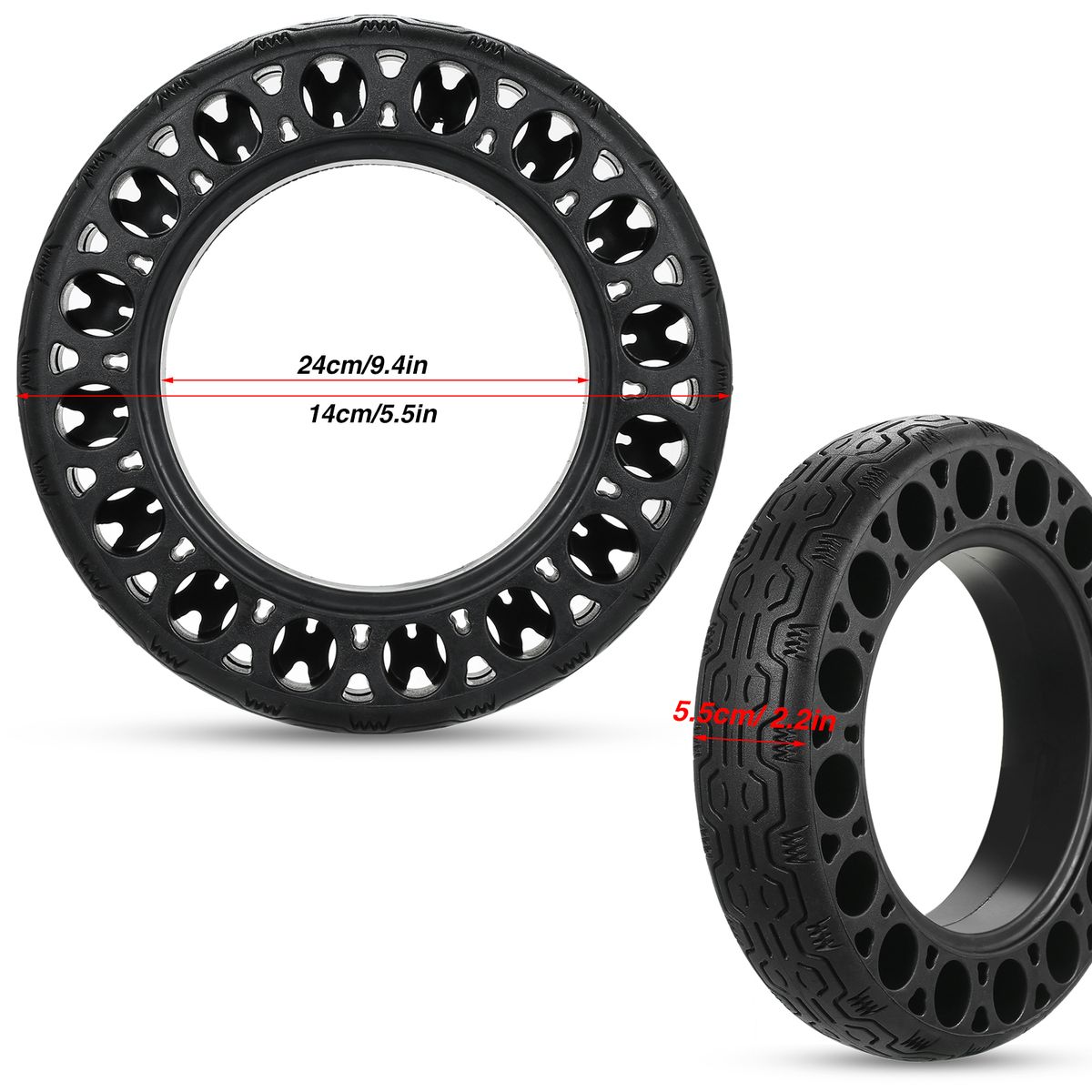 60/70-6.5 Electric Scooter Solid Tire Rubber Honeycomb