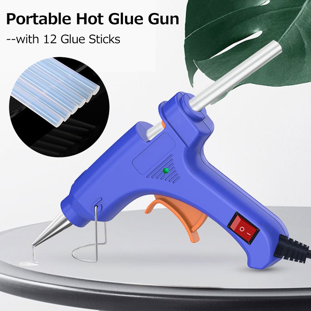 20W Portable Hot Glue Gun With 12 Glue Sticks Kids Handheld