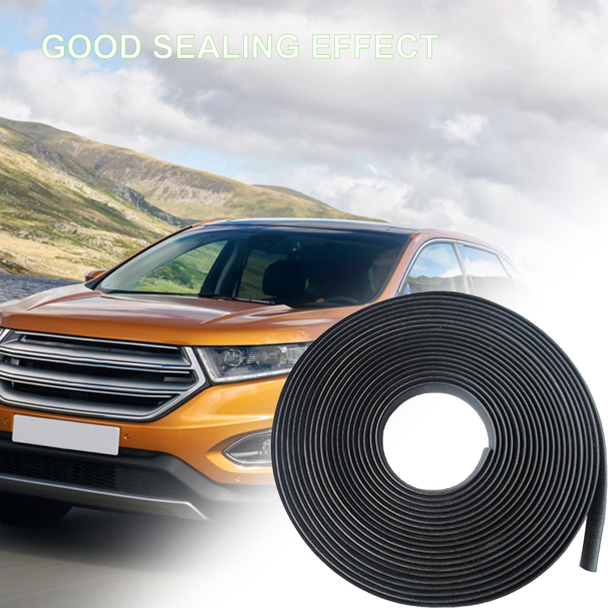 Window Seal Strip Noise Insulation Dustproof Rubber-Black