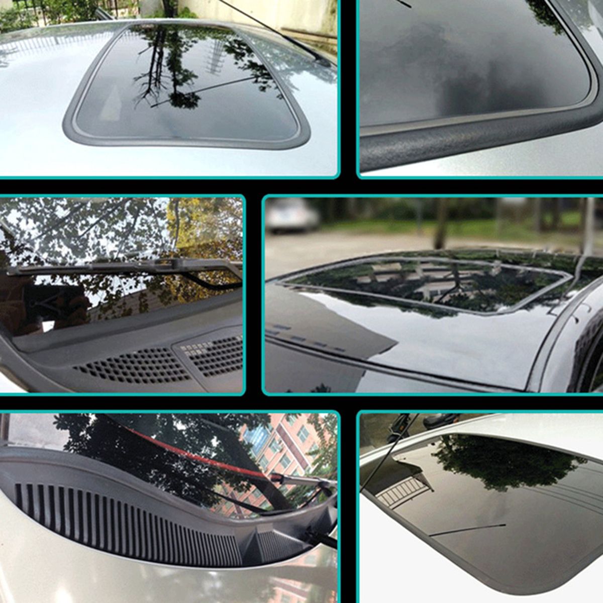 Window Seal Strip Noise Insulation Dustproof Rubber-Black