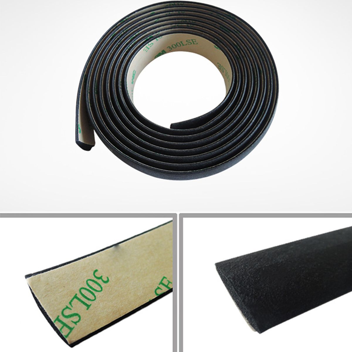 Window Seal Strip Noise Insulation Dustproof Rubber-Black