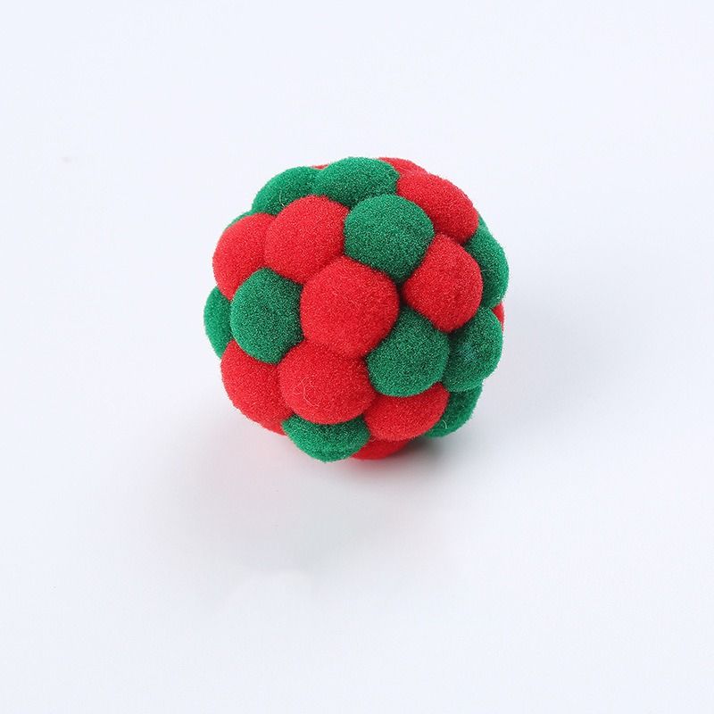 Pet Cat Toy Colorful Handmade Bouncy Ball Kitten Toys