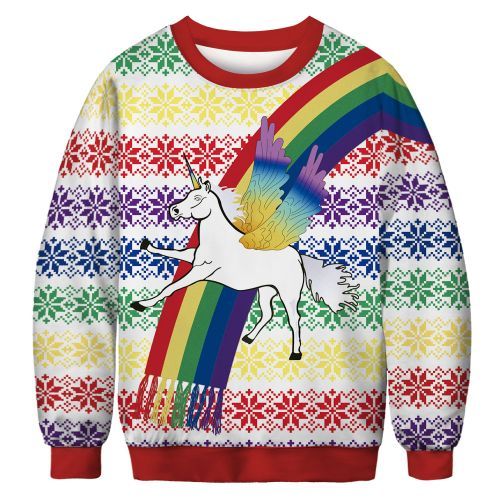 Parent Child Unicorn Long Sleeve Sweater---ParentBFT063-TWYA008