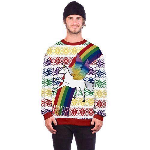 Parent Child Unicorn Long Sleeve Sweater---ParentBFT063-TWYA008